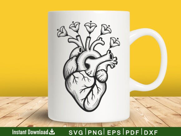 A Floral Anatomy Heart for Real-World Embroidery Projects