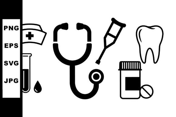 A Minimalist Medical Icon Set for Modern Embroidery Projects