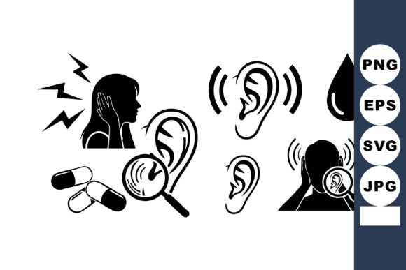 An Honest Designer's Review of Ear Pain Tinnitus Medical Icons