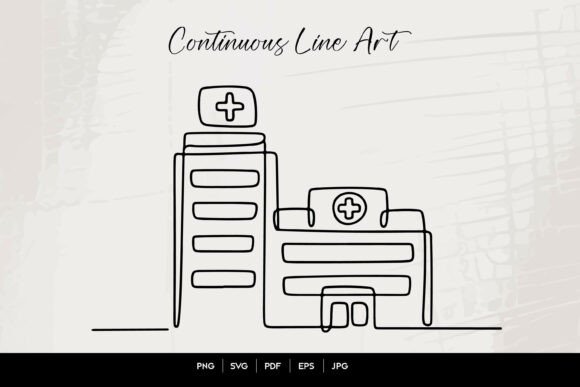 Continuous Line Hospital Building: A Minimalist Gem