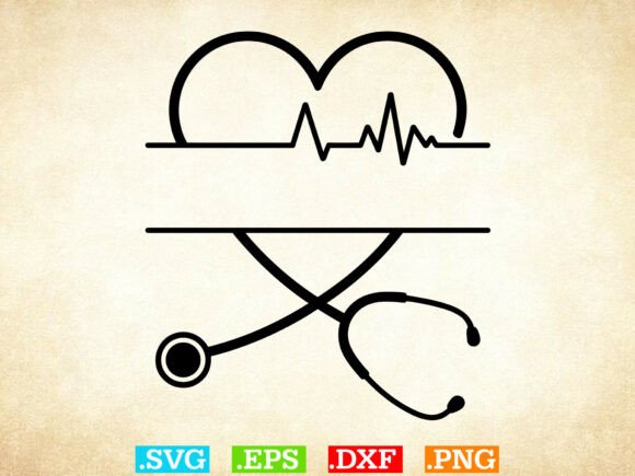 Floral Stethoscope SVG: A Charming Embroidery Design