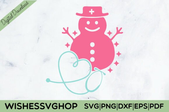 Nurse with Christmas SVG PNG: A Festive Embroidery Design