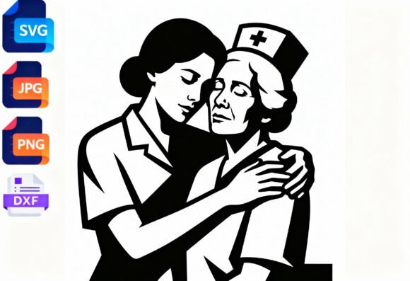 Review: Nurse Hugging Patient SVG for Embroidery