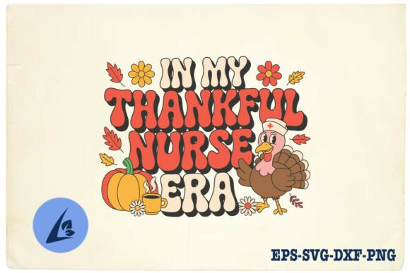 Thankful Nurse Fall Season Festive Embroidery Design